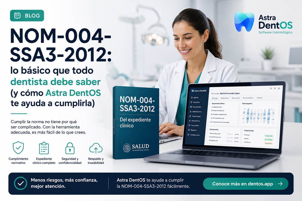 NOM-004-SSA3-2012: lo básico que todo dentista debe saber (y cómo Astra DentOS te ayuda a cumplirla)