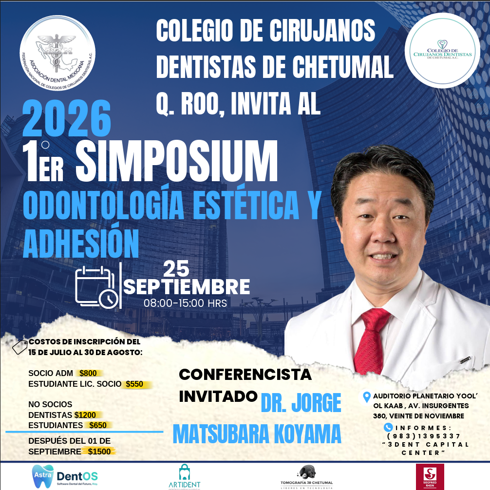 El Dr. Jorge Matsubara Koyama llega a Chetumal: una oportunidad para aprender de uno de los referentes de la odontología adhesiva en México